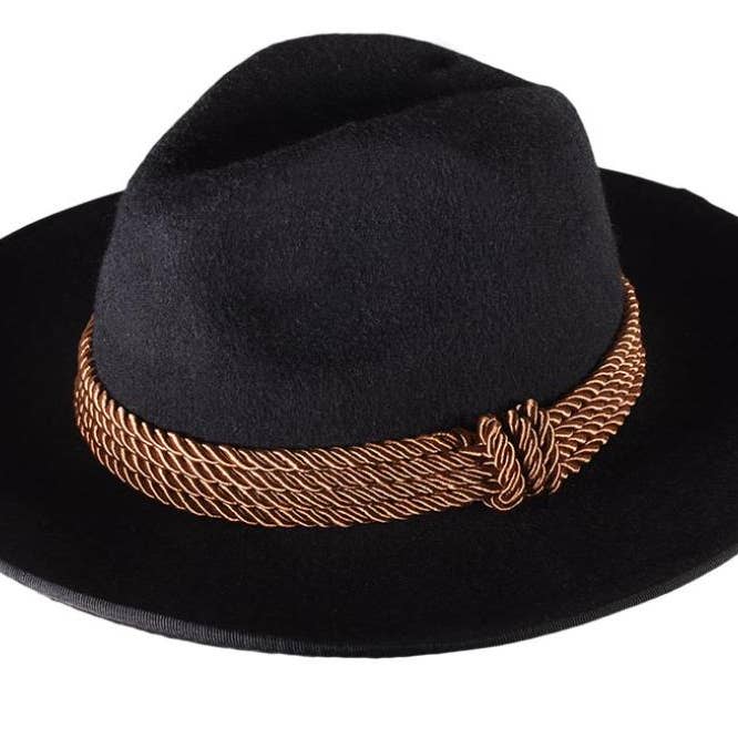 The Tides Felt Hat - Black for wholesale by Fallen Broken Street