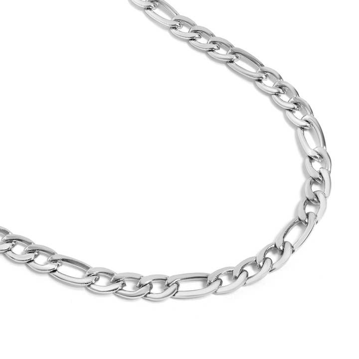 WJW - Wholesale Link & Chain Necklace - Stainless Steel Figaro Chain Necklace4