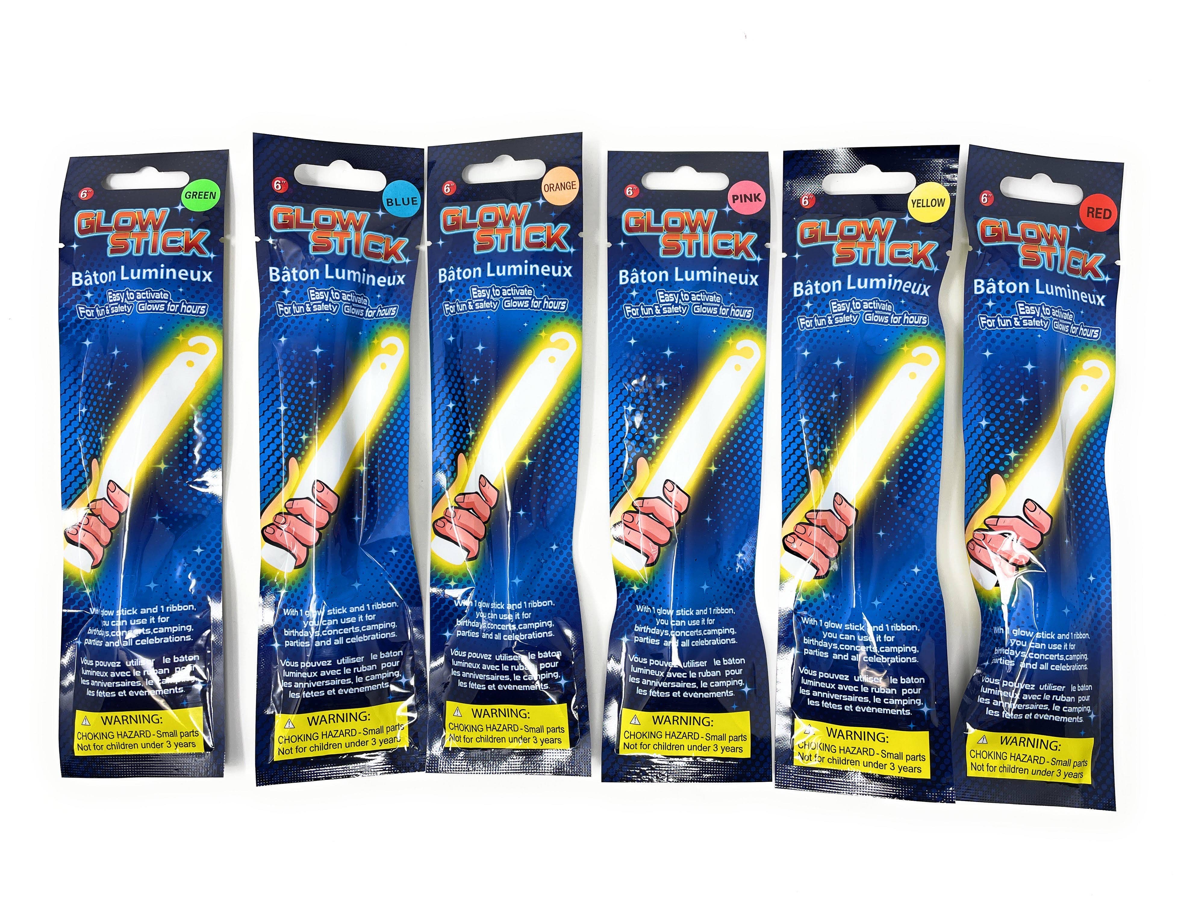 Fantasia Inc. - Wholesale Light-Up Toy - Kids & Baby - 6" Glow in the Dark Sticks - 6 Colors1