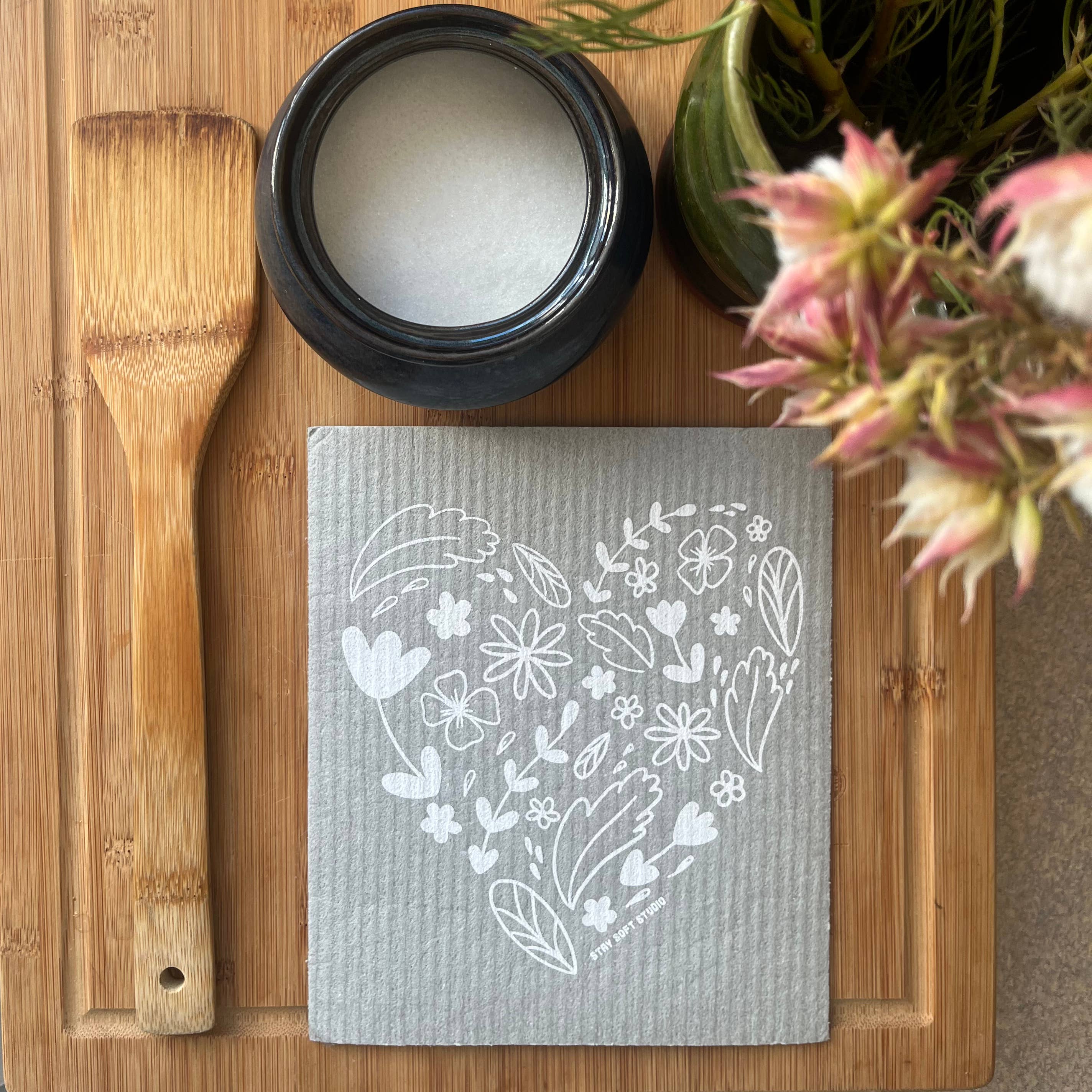 Stay Soft Studio - Wholesale Dishcloth - Heart - Swedish Sponge (Dish) Cloth