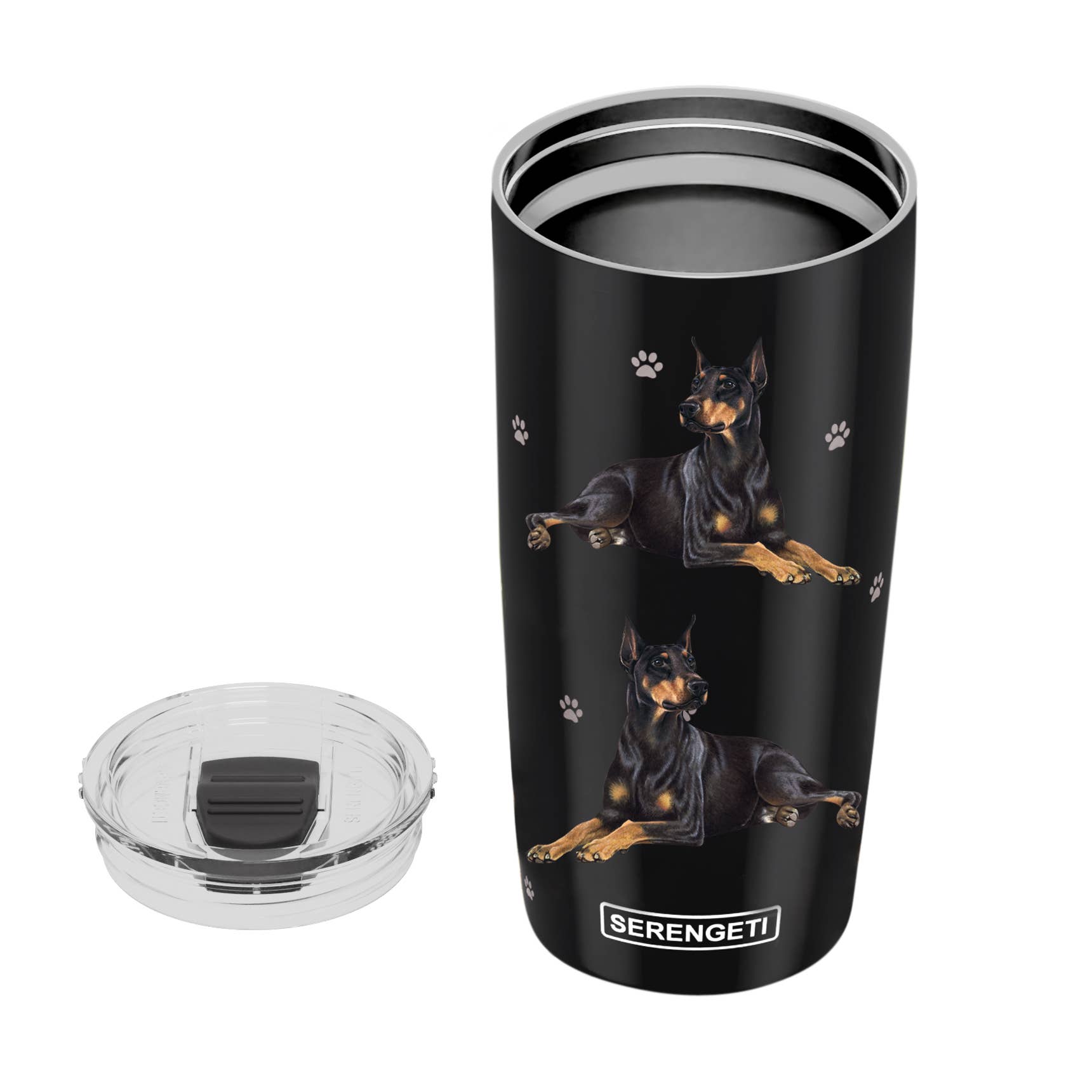 E&S Pets - Wholesale Insulated Mug/Tumbler - 3D Printed - Doberman - Tumbler, Leak-Proof, Durable 20 Oz1