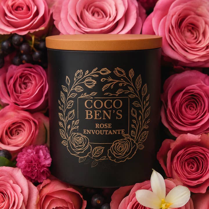 CocoBen's – Großhandel Kerze im Glas / gefüllte Kerze – Luxuskerze - Betörende Rose - 300 ml1