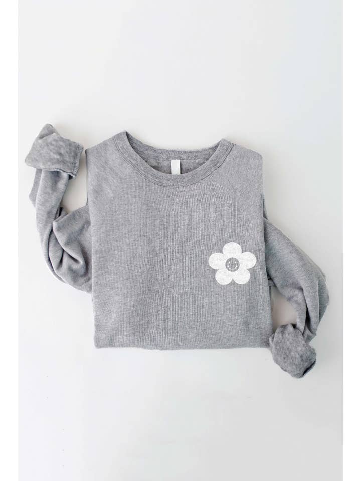 OAT COLLECTIVE - Wholesale Graphic Sweatshirt - Women's - GOOD VIBES FRONT AND BACK PRINT Sweatshirt