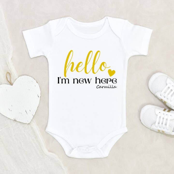Personalized Onesie - Baby Girl Coming Home Onesie - Baby Girl Gift - Baby Shower Gift - Baby Girl Onesie - Custom Girl Onesie for wholesale by NewBabyWishes