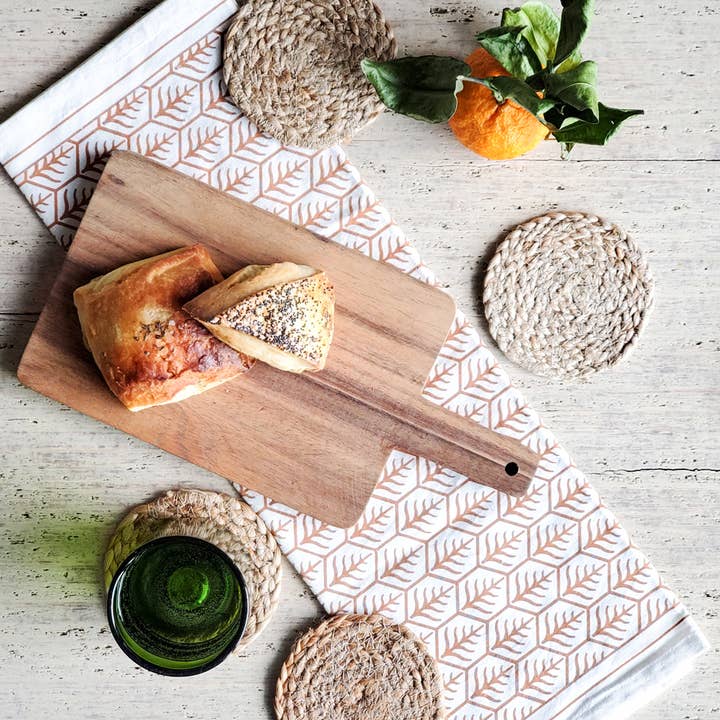 KORISSA - Wholesale Coasters - Handwoven Drink Coaster • Kata Natural Coaster-Set of 42