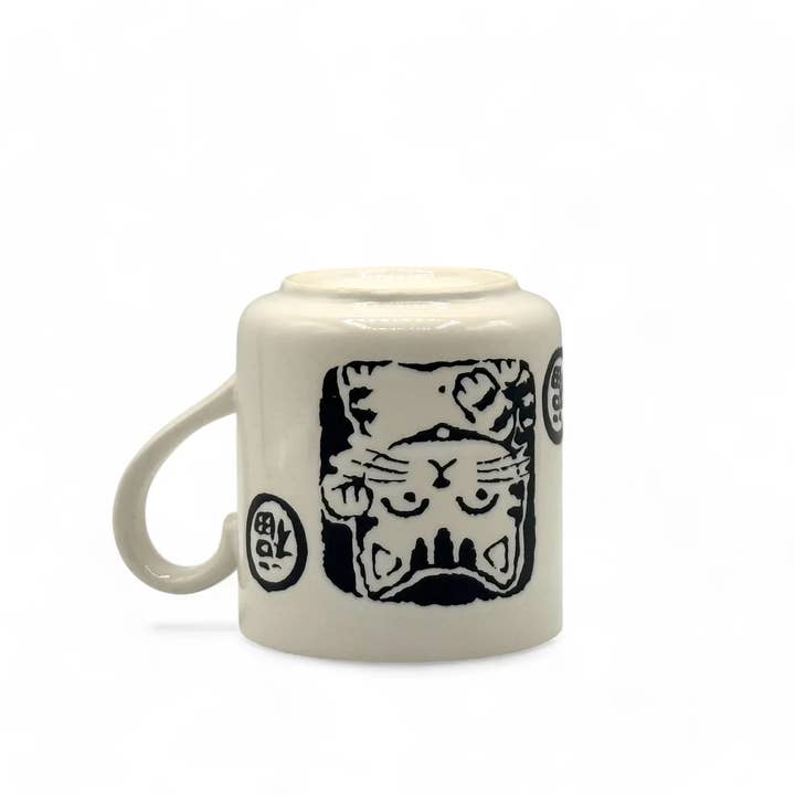 Inoue Tea - Wholesale Koffiemok - Shukufuku Witte Kat Mok - Japanse Theemok