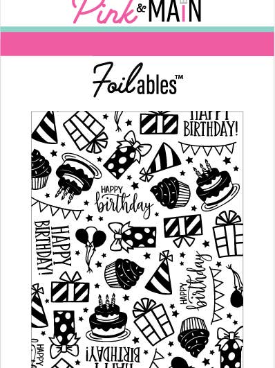 Birthday Images Foilable Panels for wholesale by Pink and Main