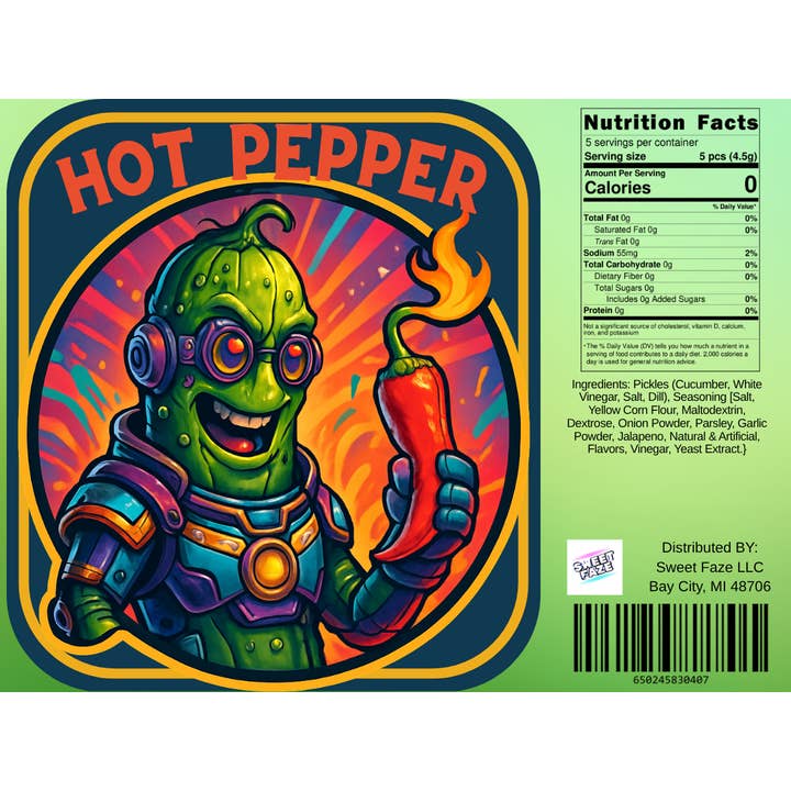 Sweet Faze LLC - Wholesale Crisps - Freeze Dried Pickles | Hot Pepper - Wholesale1