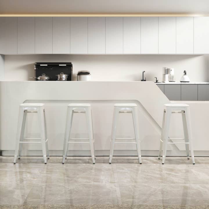 Quickway Imports - Wholesale Stool - 30" Backless Metal Bar Stool, Stackable, Heavy-Duty10