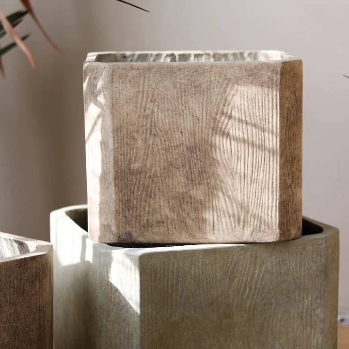 Rustic Reach - Wholesale Planter Box - StoneGrain Square Planter5
