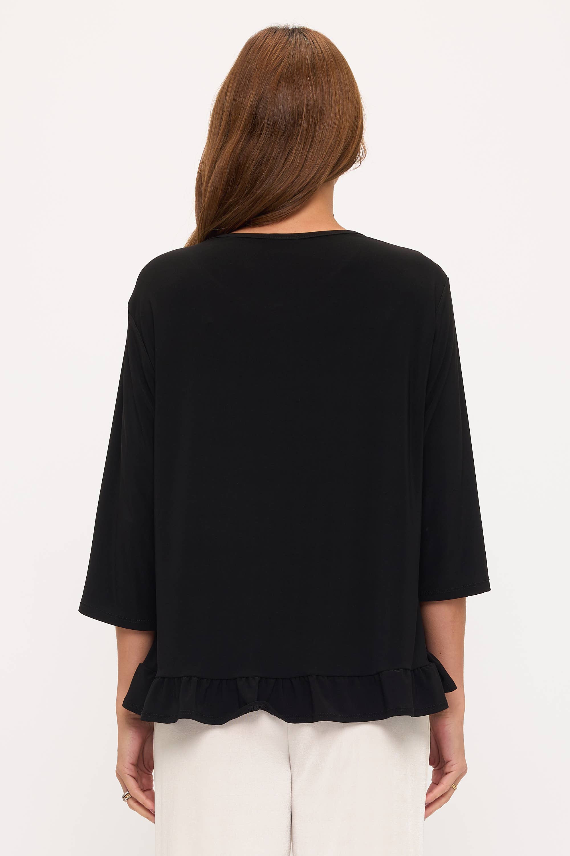 Jostar - Wholesale Blouse - Women's - HIT Ruffle Top With Buttons-3126HT-QRS12