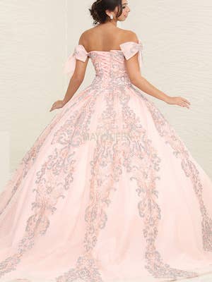 May Queen LK241 – Prinzessin Kleid mit Glitzermuster, Schleifenakzent und Perlenstickerei für den Großhandel von May Queen