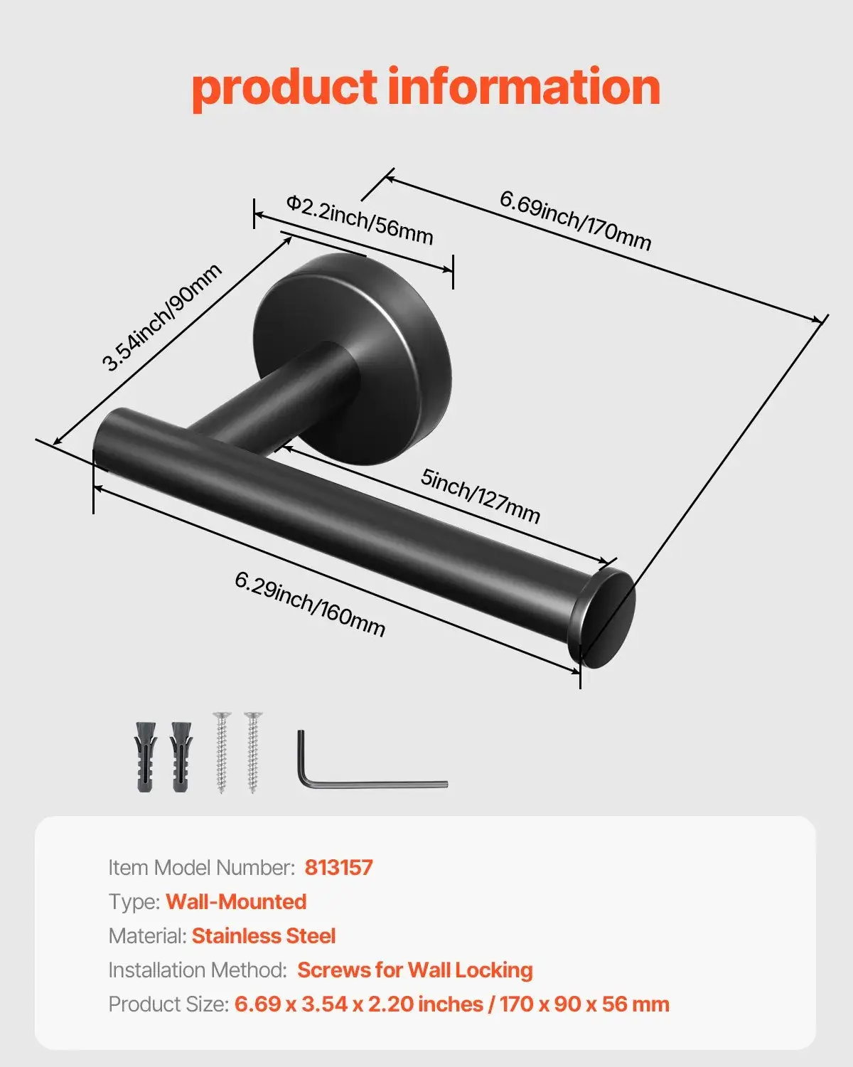 VEVOR – wholesale Toalettpappershållare – BGSWSZJDZKBK5IK9PV06