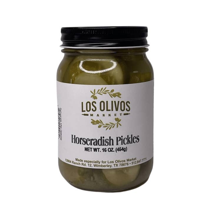 Alta Gama Foods - Wholesale Pickled Vegetables - Dos Olivos Markets - Texas - Horseradish Pickles - 16 oz.