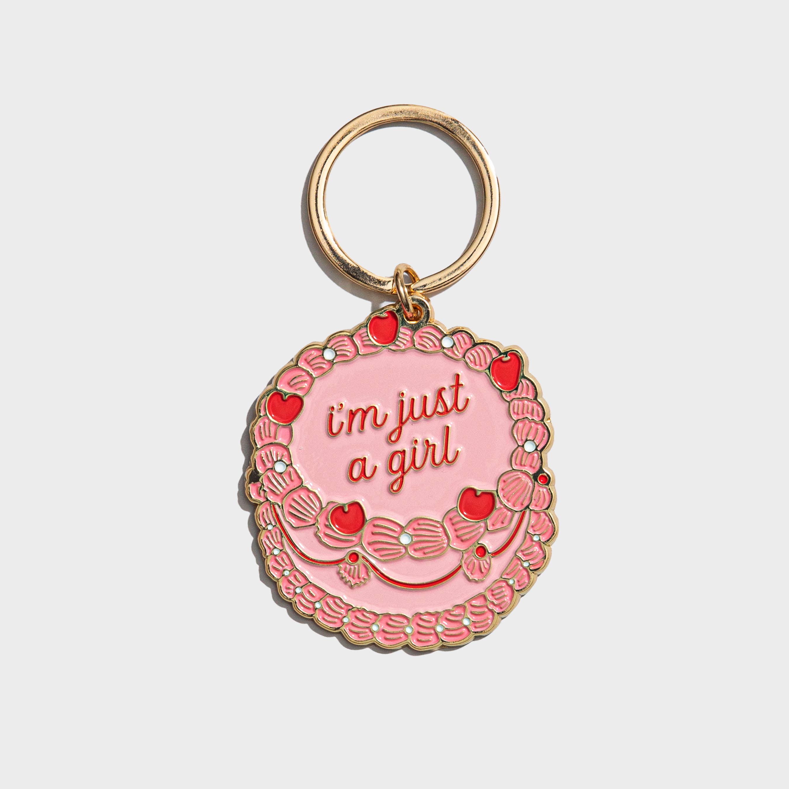 Brittany Paige - Wholesale Keychain - Women's - Just A Girl Vintage Cake Enamel Keychain Bag Charm