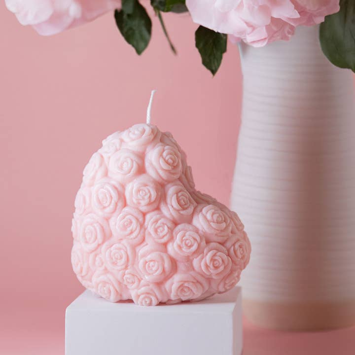 Ritual Spirit ltd - Wholesale Novelty Candle - Large Rose Heart Soy Wax Candle2