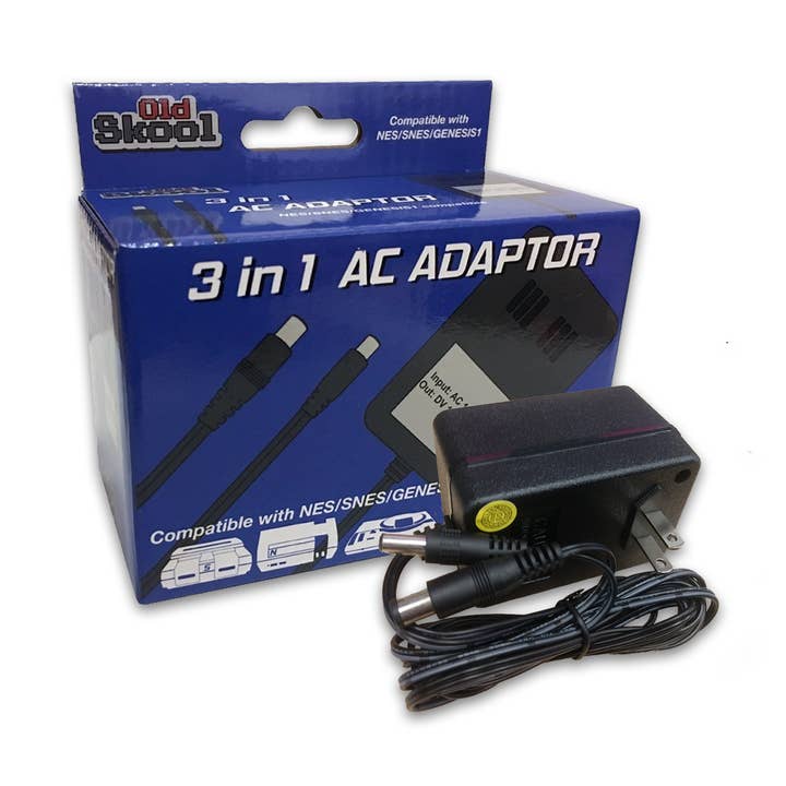 Old Skool – Engroshandel Strømadapter – 3in1 vekselstrømsadapter (Snes, Nes, Genesis 1) 1000 mA0