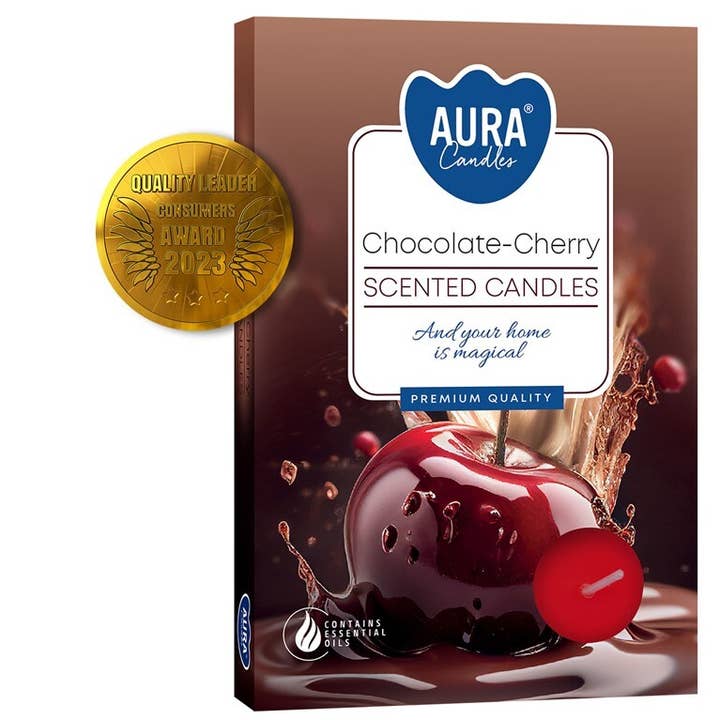 Tea Light Candles 6 Choc/Cherry (12 pcs) for wholesale by Esoterica Arte