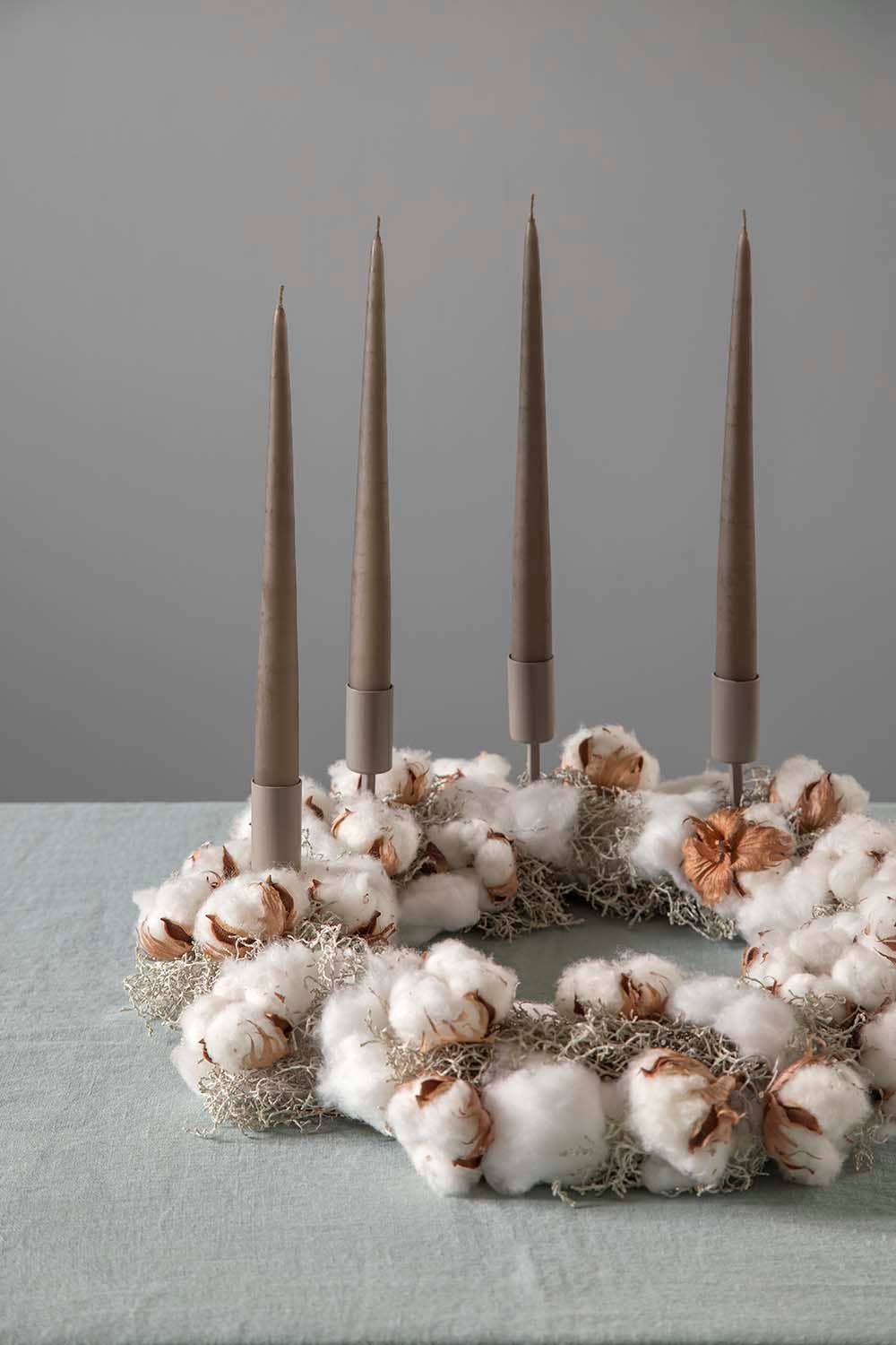 MOUD Home - Wholesale Tapered Candle/Candlestick - Cozy Paraffin Candles - Gray Brown - 4 Pcs.2