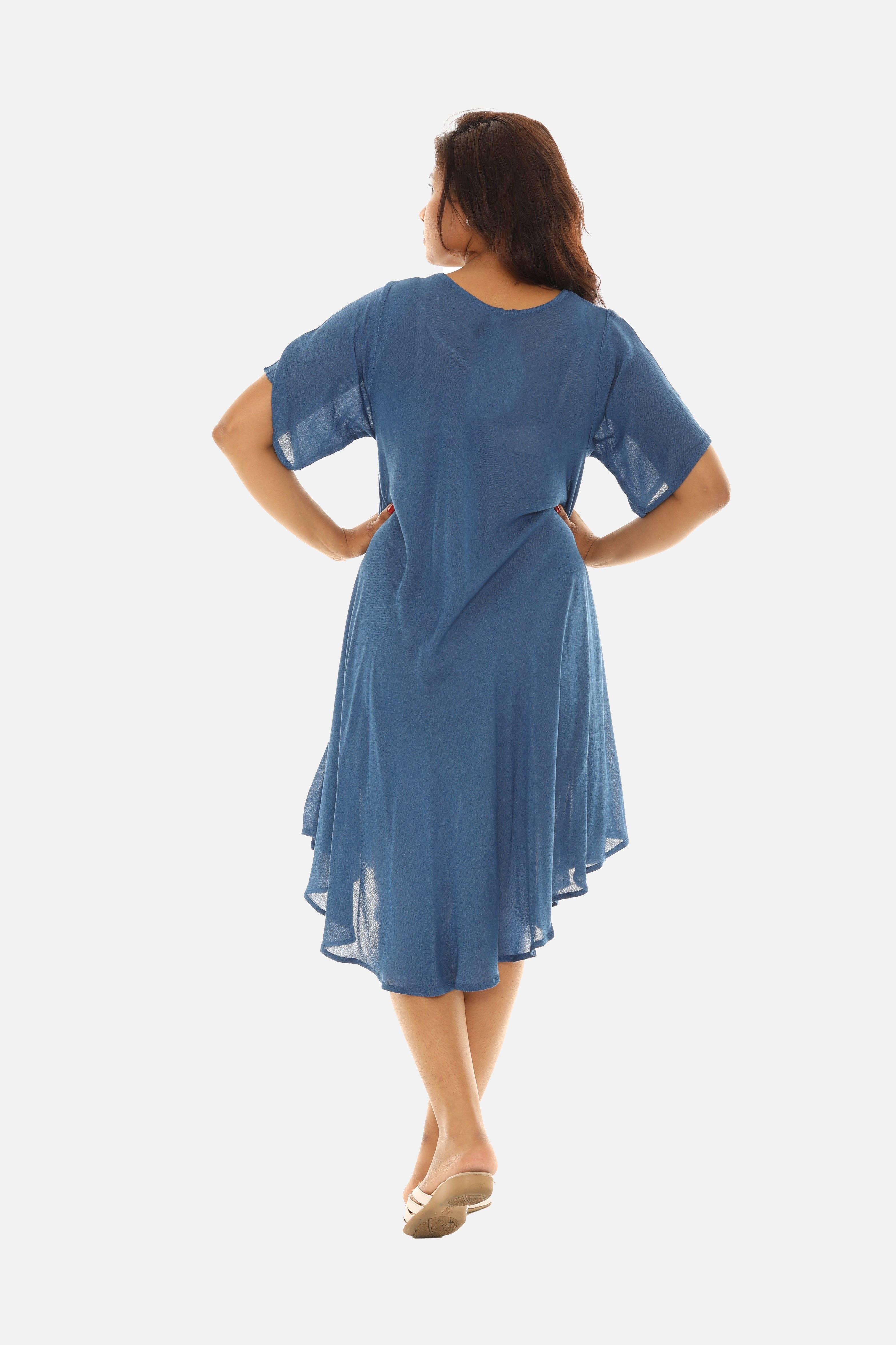 Shoreline Wear. INC - Wholesale Dress - Women's - Rayon Leaf Print Tie Dye Dress6