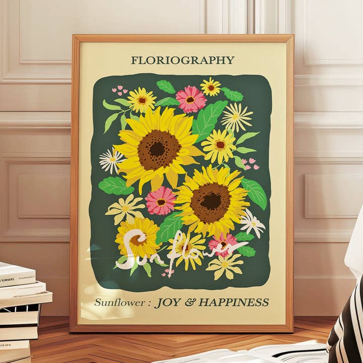 Sunflower Floral Print For Joy And Happiness for wholesale by Tulastra Studio