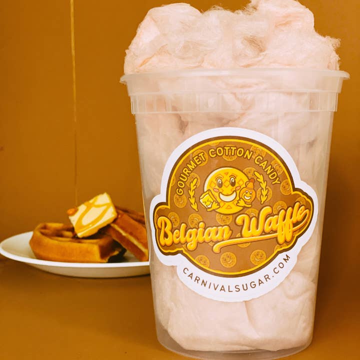 Belgian Waffle - Gourmet Maple Cotton Candy for wholesale by Carnival Sugar