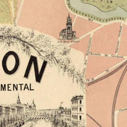OldCityPrints - Old Maps and Posters - Wholesale Art Print - Old Map of Lyon France 1894 Vintage Map of Lyon | Vintage Map Wall Art Print2