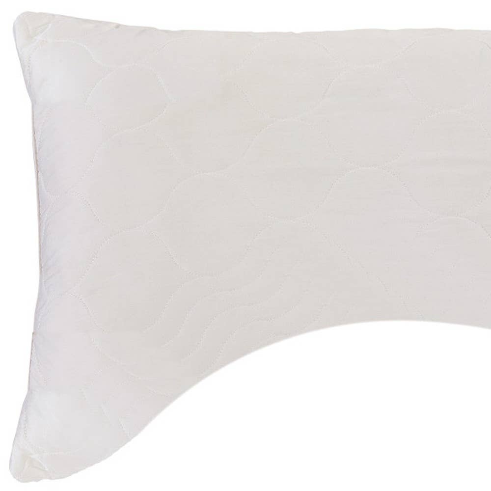 HomeRoots - Wholesale Bedding Pillow - Cotton Latex Foam And Wool Hypoallergenic Ergonomic Queen Size Bed Pillow4