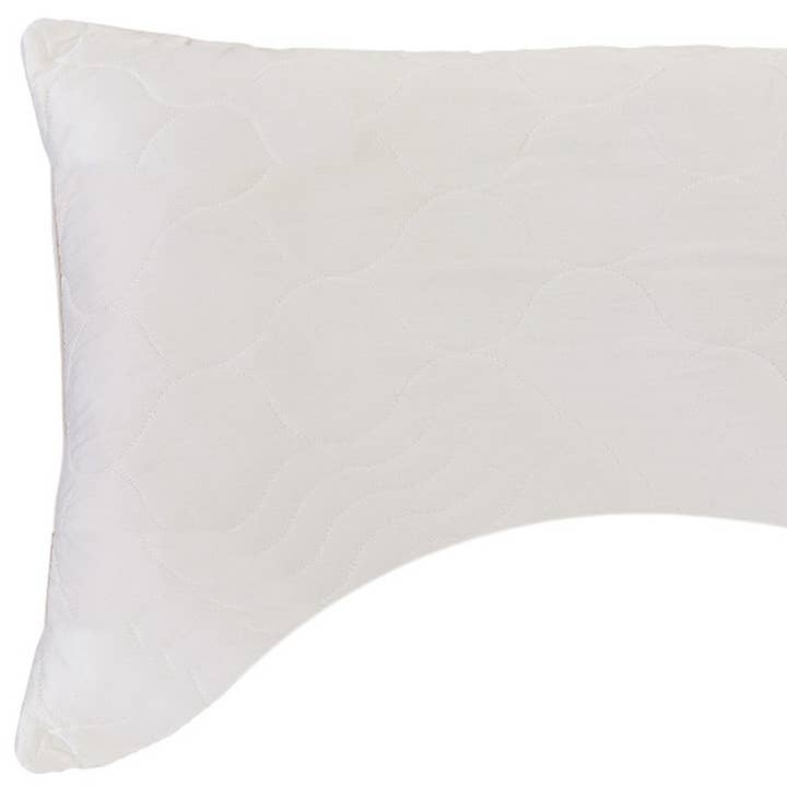 HomeRoots - Wholesale Bedding Pillow - Cotton Latex Foam And Wool Hypoallergenic Ergonomic Queen Size Bed Pillow4
