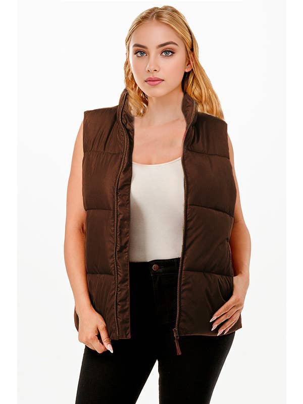 Color 5 - Wholesale Outerwear Vest - Women's - Over size unisex padding vest with pockets cotton pad vest14