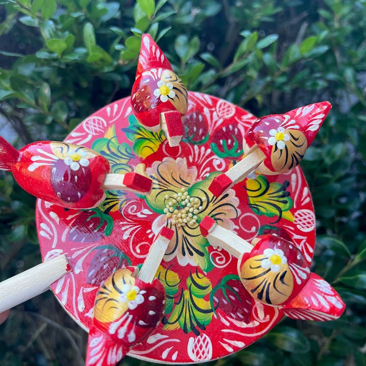 GSZ corporation DBA Gabriella's Gifts - Wholesale Wood Toy - Kids - Hand Painted Wooden Pecking Chickens Hens Toy5