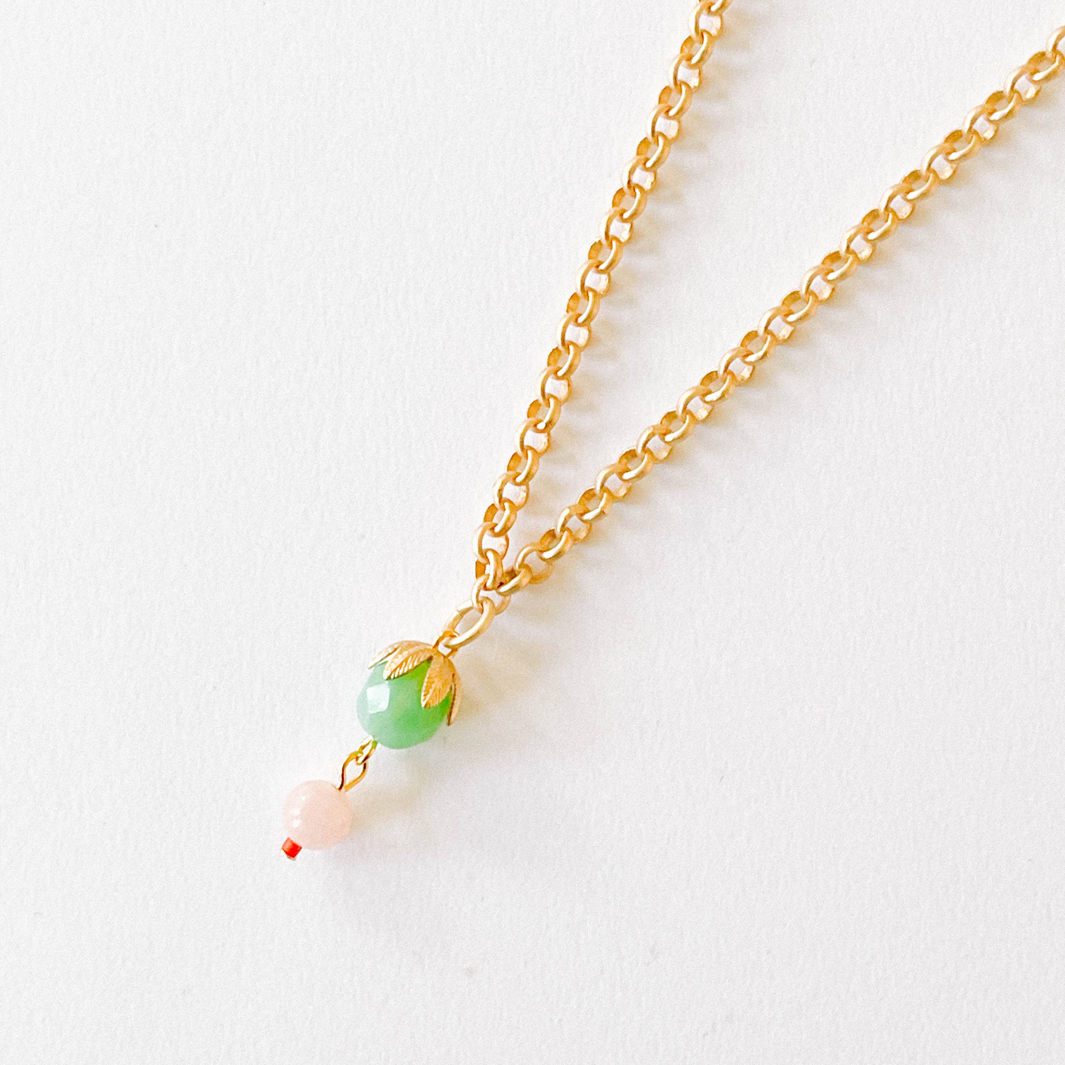 Nest Pretty Things - Vente Colliers à pendentif - Collier en quartz rose doré épais3