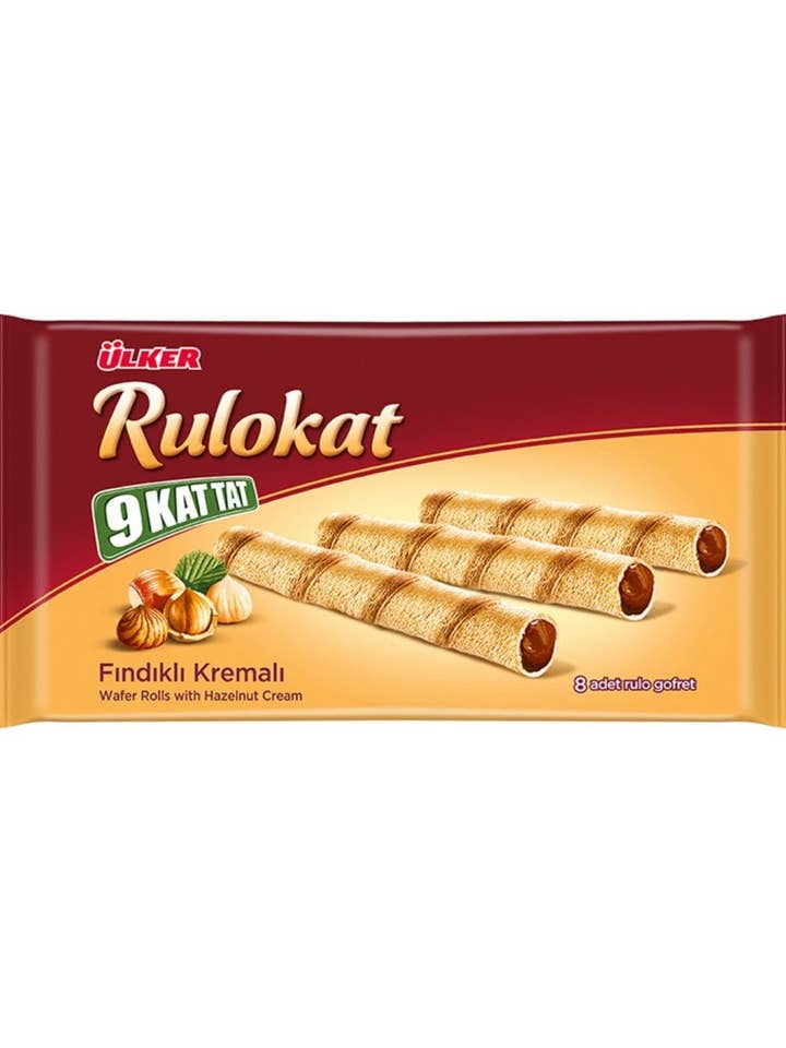 Ulker | Roulés de gaufrettes Rulokat à la crème de noisette 42 g pour la vente par Aladdin