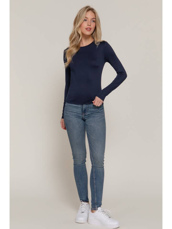 Active Basic | Active USA - Wholesale T-Shirt - Women's - Long Sleeve Crew Neck ITY Knit Top7