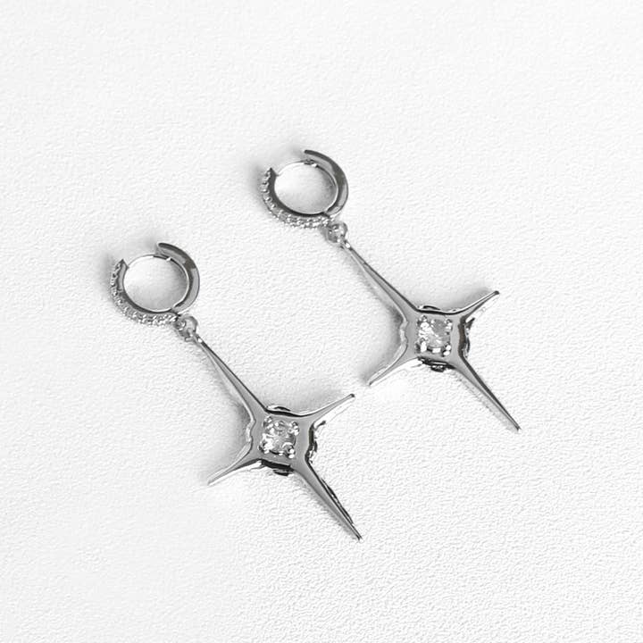 KINDNESS - Wholesale Dangle Earrings - KINDNESS minimal silver Baptism pendant earrings genderless