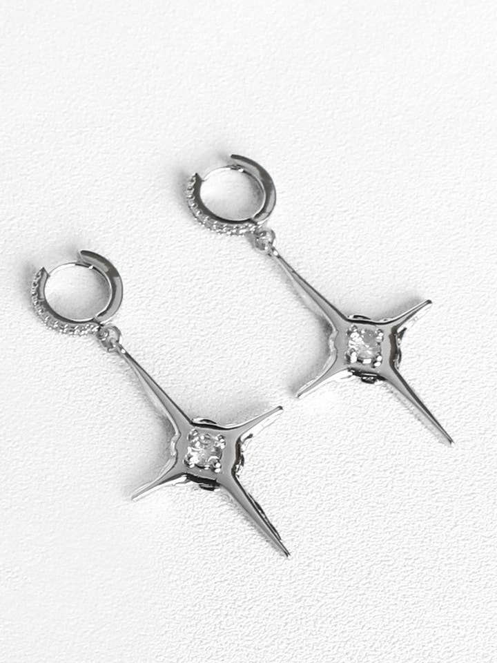 KINDNESS minimal silver Baptism pendant earrings genderless for wholesale by KINDNESS