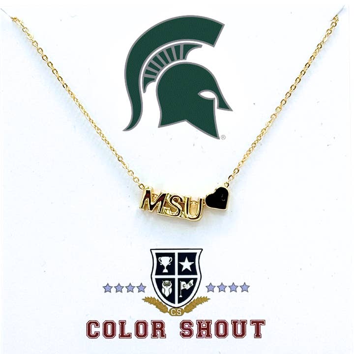 Color Shout - Wholesale Pendant/Charm Necklace - I Love College: Initial Heart Necklace15