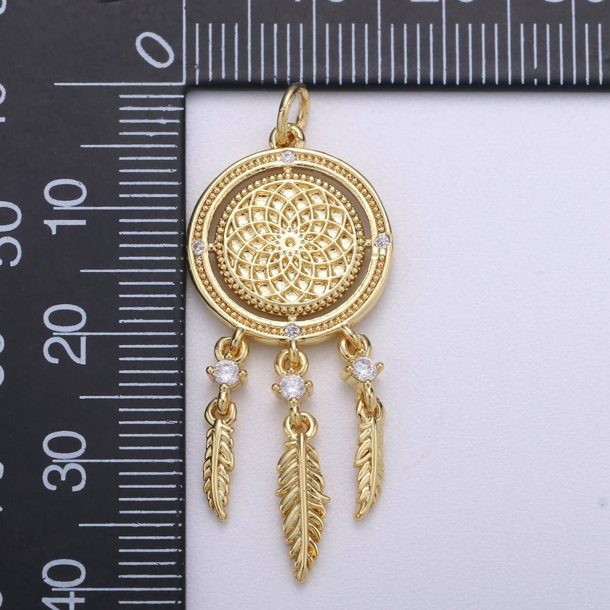 Aim Eternal – wholesale Individuell berlock/hänge – 14K Guld Fylld CZ Geometrisk Hantverk Boho Drömfångare Berlock | C4311