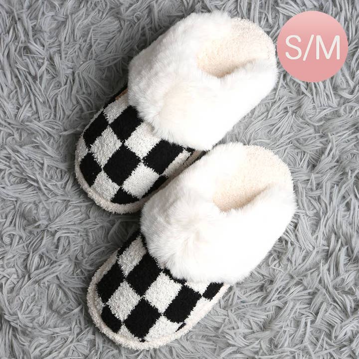 Checkered Faux Fur Cuff Soft Home Indoor Floor Mule Slippers and other Purchase Wholesale sheepskin mules. Free Returns & Net 60 Terms on Faire trending on Faire.