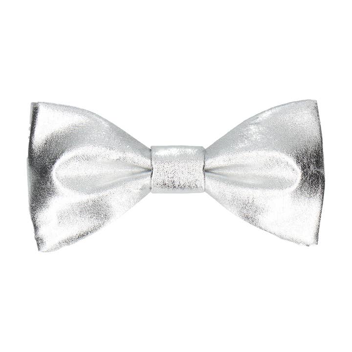 Mrs Bow Tie - Wholesale Bow Tie - Men's - Metallic Silver Bow Tie