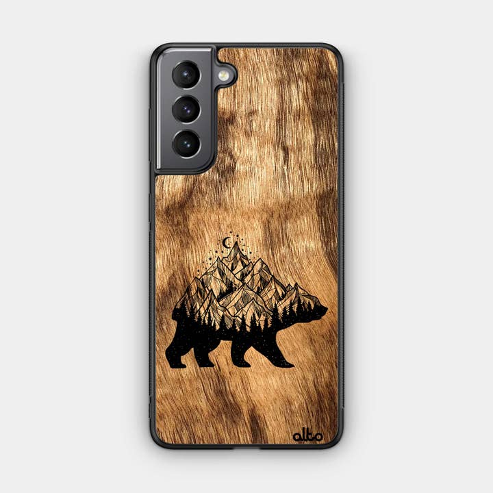 Olivenholz | Schützende Samsung Handyhülle - Nomadisches Biest für den Großhandel von Alto Collective