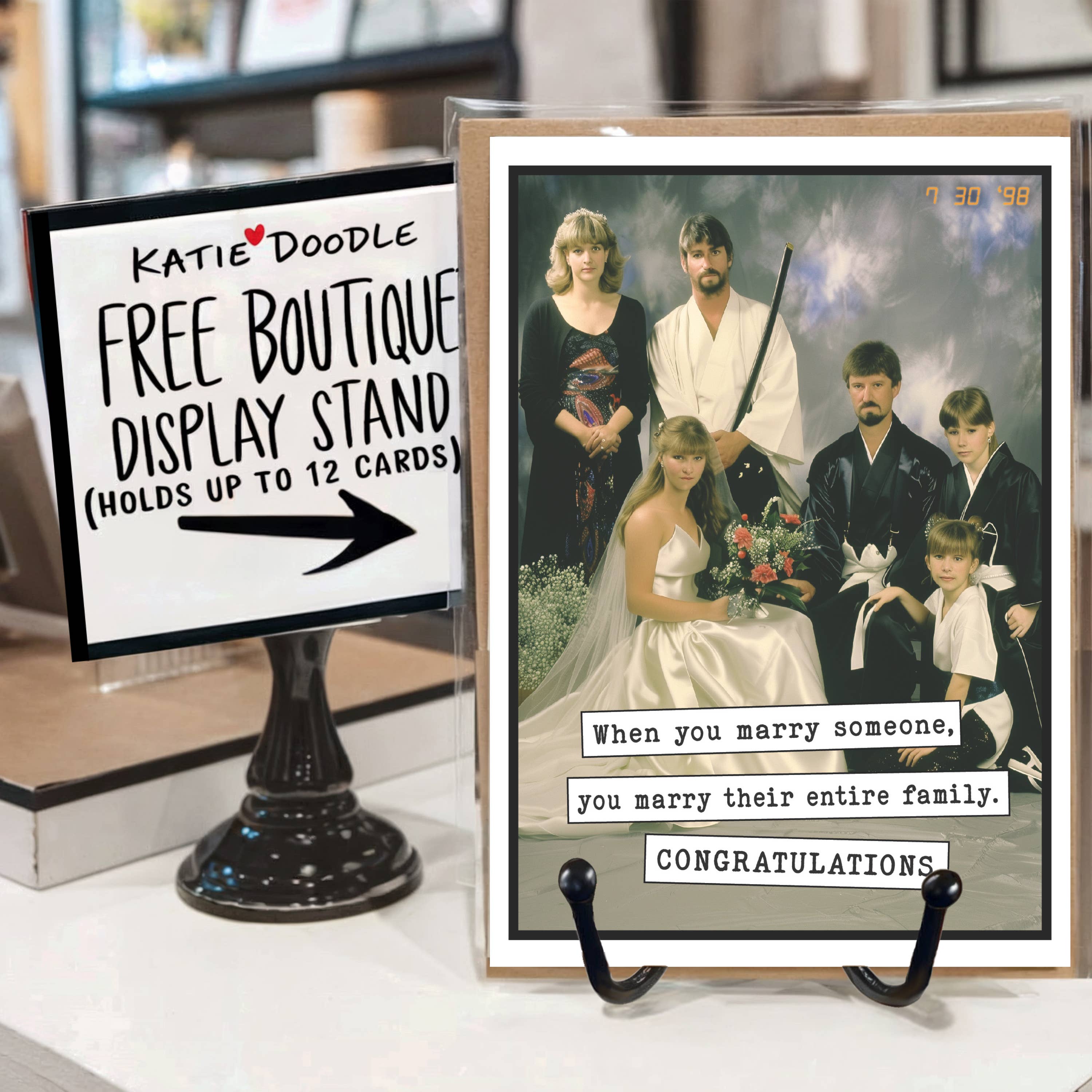 Katie Doodle | Boutique Greeting Cards & Birthday Gifts - Vente Cadeau amusant/original - Cadeaux de fiançailles pour couples, cartes de mariage drôles (en vrac)