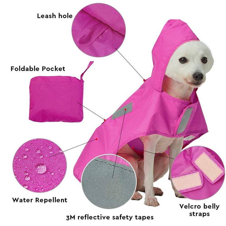 Blueberry Pet – Großhandel Haustier-Regenmantel – Hund – Wasserabweisender, reflektierender Regenponcho für Hunde7