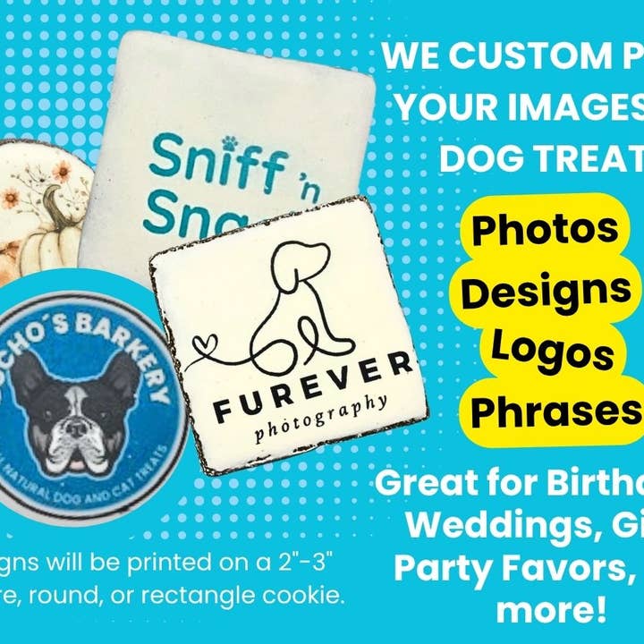 Bucho's Barkery - Wholesale Pet Treats - Dog - Custom Printed Dog Cookies - Dog Treats