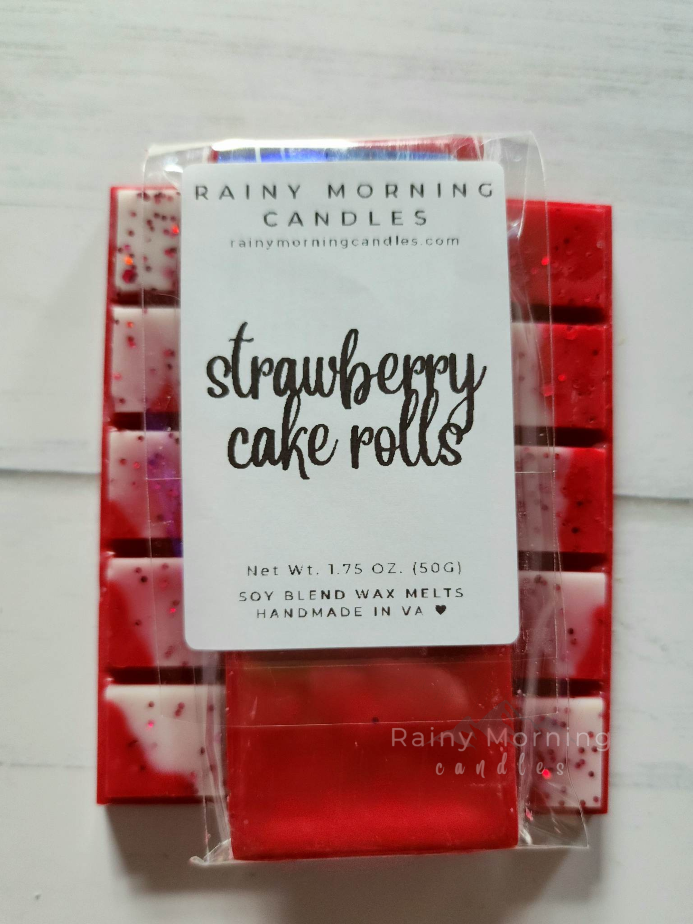 Rainy Morning Candles - Wholesale Wax Melt - Strawberry Cake Rolls Snap Bar Wax Melts2