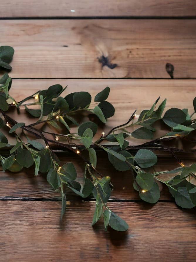 48 LED Eucalyptus Garland, 72" for wholesale by The Light Garden Collection