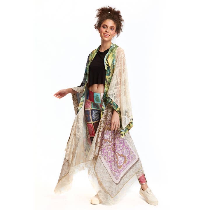 Kimono Cardigan - Fortune In Flowerland por atacado de IPNG Design