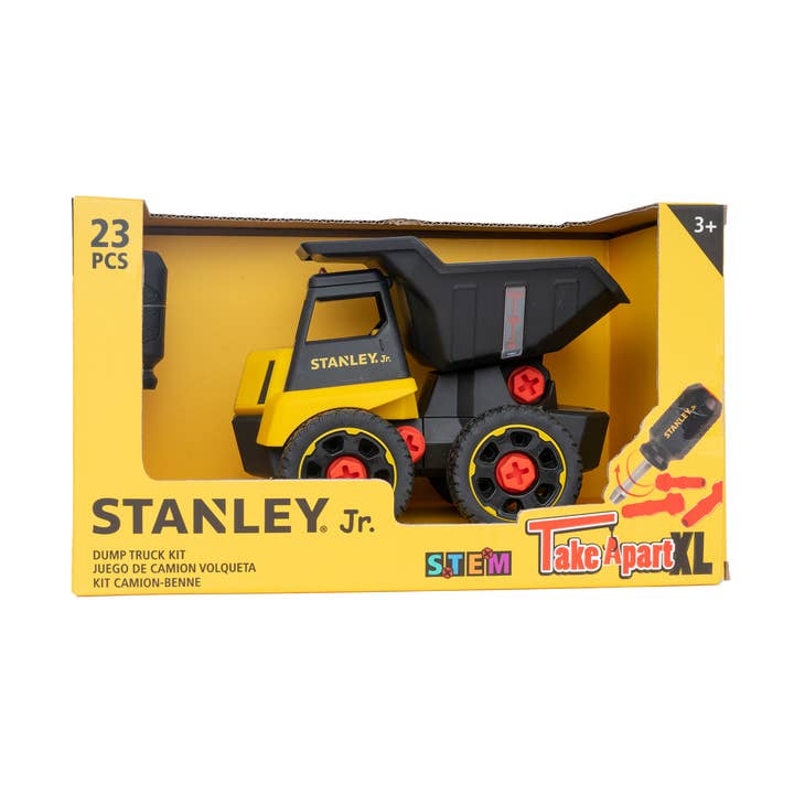 Red Toolbox Stanley Jr. Take Apart XL Dump Truck Kit for wholesale by Toysmith