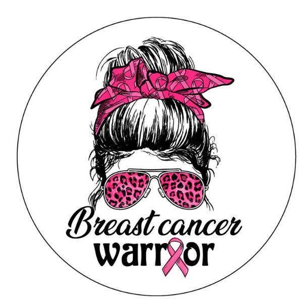 Capa de Pneu Sobressalente Breast Cancer Warrior Branco por atacado de Dirty Acres