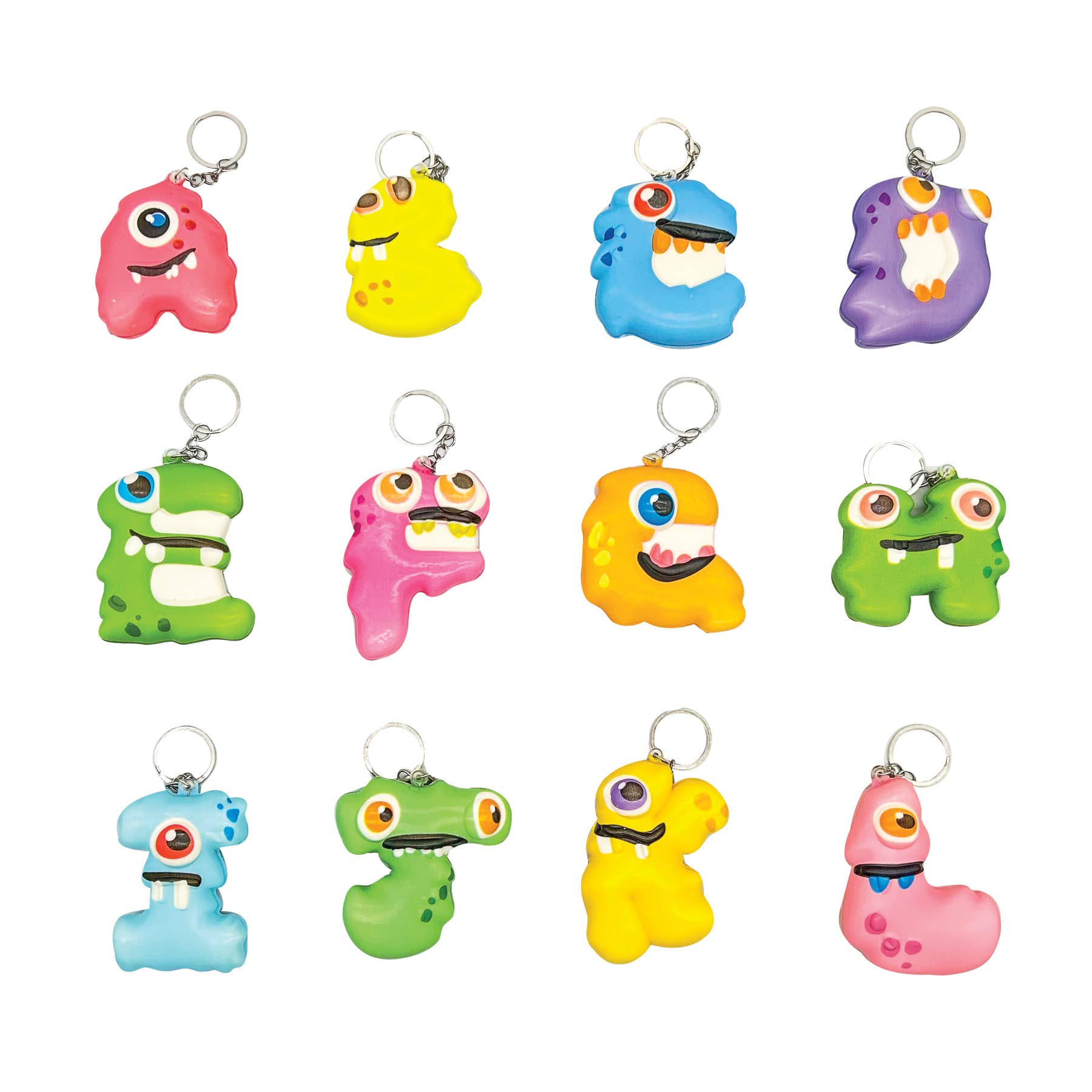 Geddes - Wholesale Squishy Toy - Kids & Baby - SQUISHY ALPHA MONSTER BACKPACK BUDDIES  26/BAG1